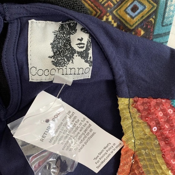 Eva Franco Coconinno Sequin Striped Top - Size Small NWT - Picture 5 of 6